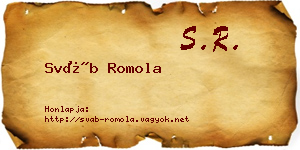 Sváb Romola névjegykártya